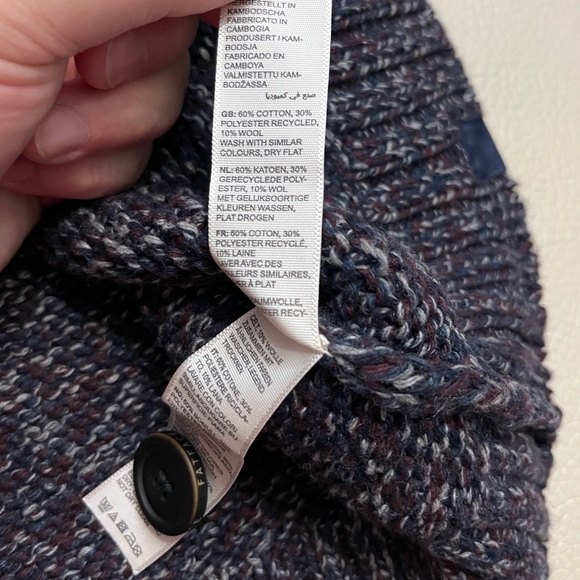 NWT - Fat Face Men's Wool Blended Half Neck Sweater - Size L - Picture 11 of 11